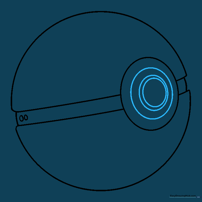 Three smaller circles added inside the button area for detail.