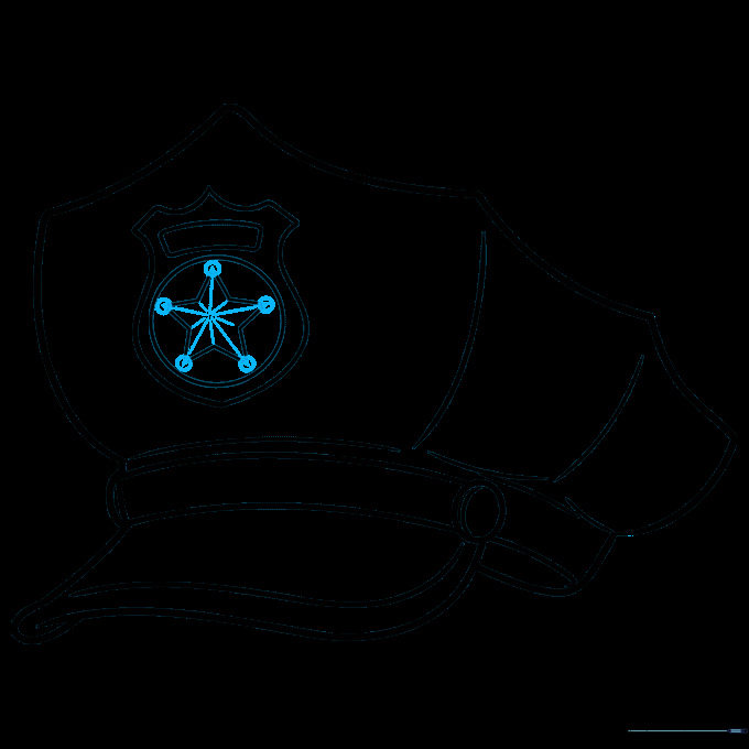 Adding 3D shading lines to the star on the badge.