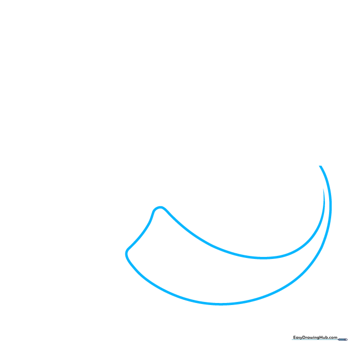 Pencil sketch of a triangular pomegranate slice outline on a white background.