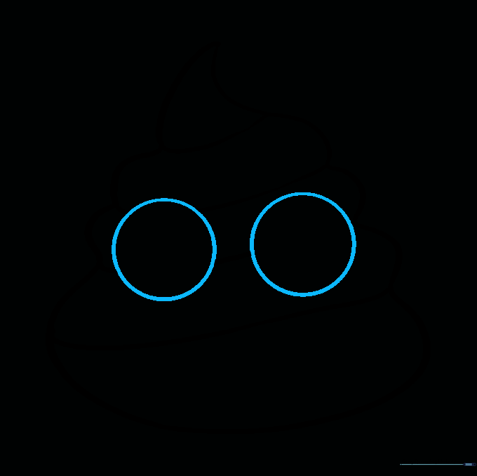 Pencil sketch showing the eyes cleaned of overlapping lines.