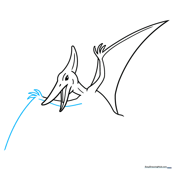 Pencil sketch adding the second wing and arm structure.