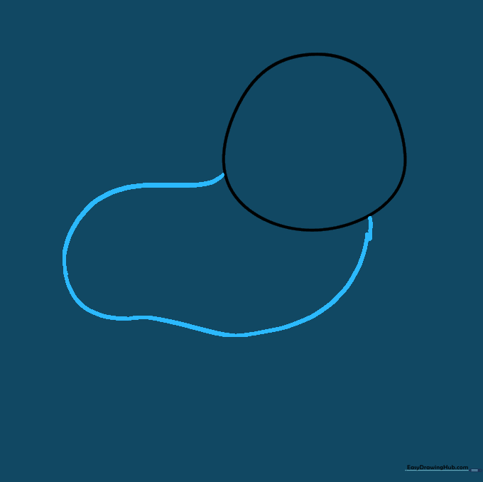 Outline of a pug body connected to the head