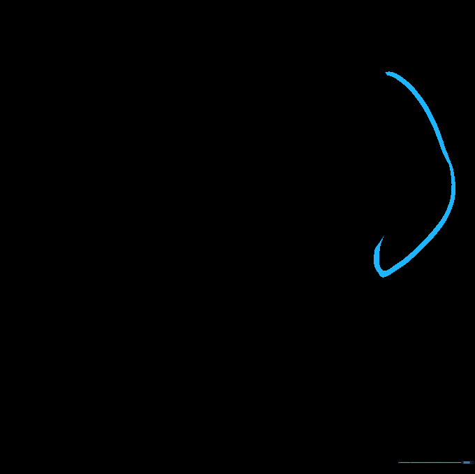 Puppy head outline with two floppy ears drawn on both sides.