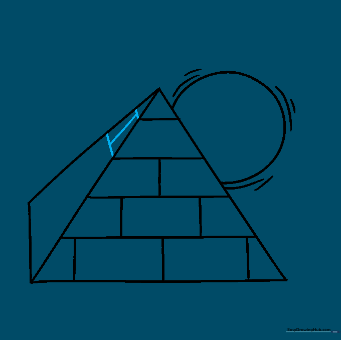 Diagonal lines added to the side of the pyramid to match the stone block pattern.