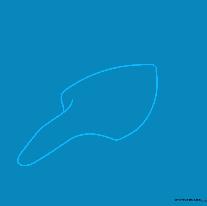 Pencil sketch showing the basic arrow-shaped outline of a race car body.