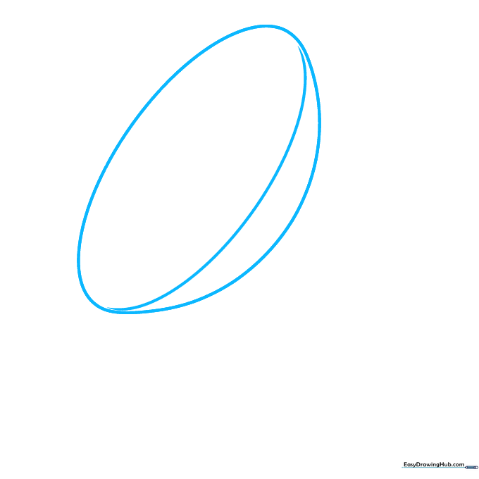 A simple pencil sketch of a crescent-shaped radar dish on white paper.
