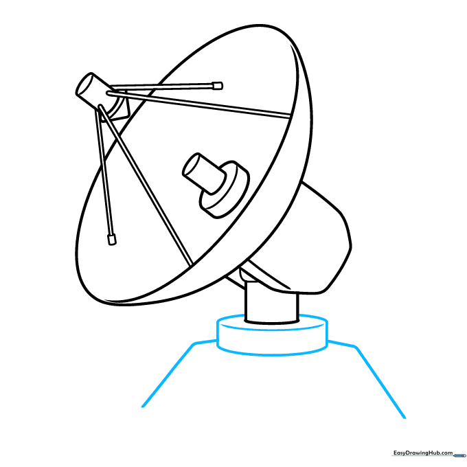 Sketching the sturdy base structure for the radar antenna.