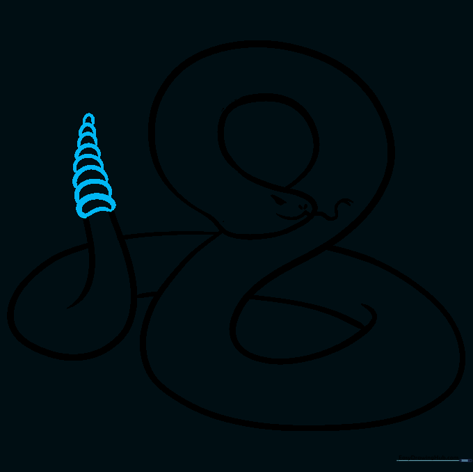 A series of small, rounded segments added to the tail to represent the rattlesnake's rattle.
