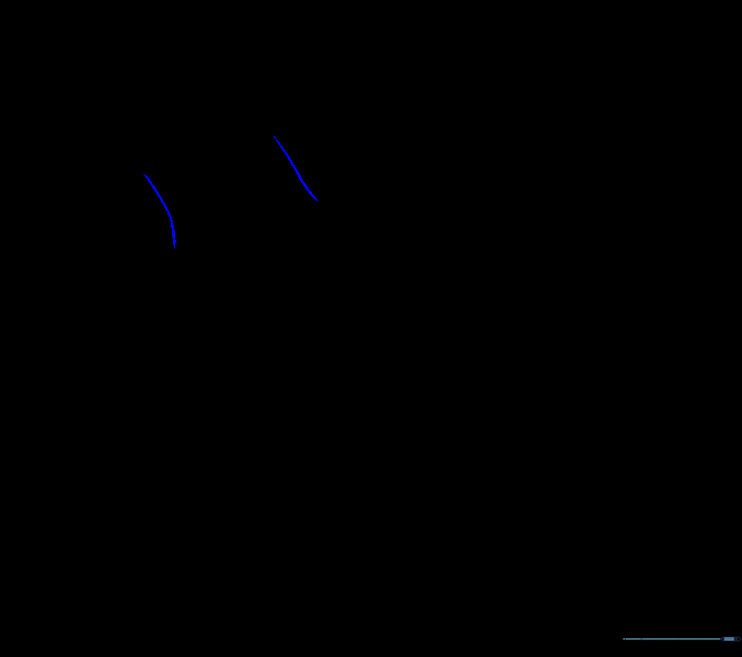 Two curved lines connecting the head and body ovals to create the neck.