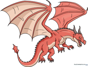 A completed, detailed realistic dragon illustration, showcasing professional shading and anatomical accuracy.