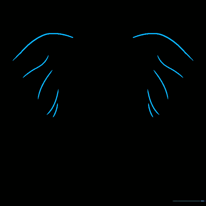 Adding interior lines to the ears to show the texture and folds of elephant skin.