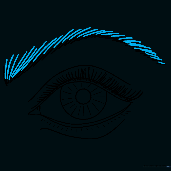 Refined eyebrow with added texture and thickness.