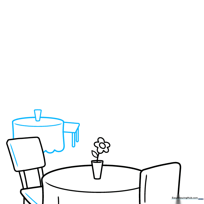 Adding a second table in the background to establish perspective.