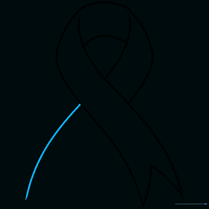 A long curved line extending from the loop to form the second tail.