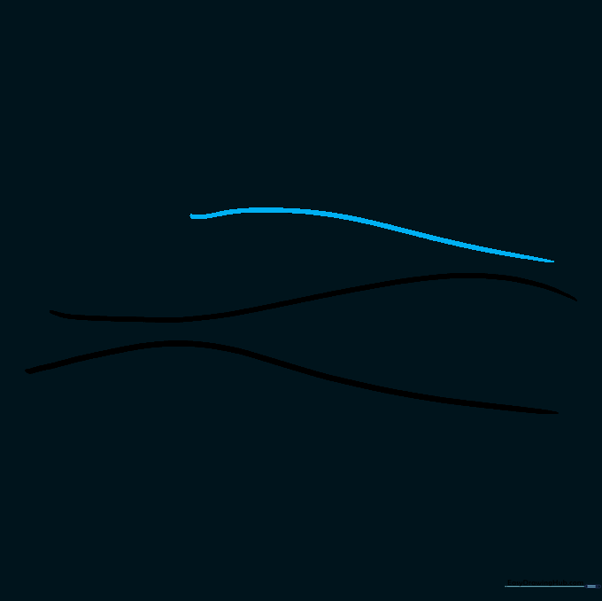 Three rolling hills overlapping to create a sense of distance.