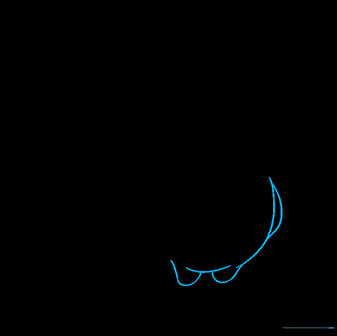 Outlining the rooster's rounded body shape with U-shaped leg attachments.