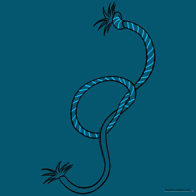 Adding diagonal texture lines to show the twisted rope strands.