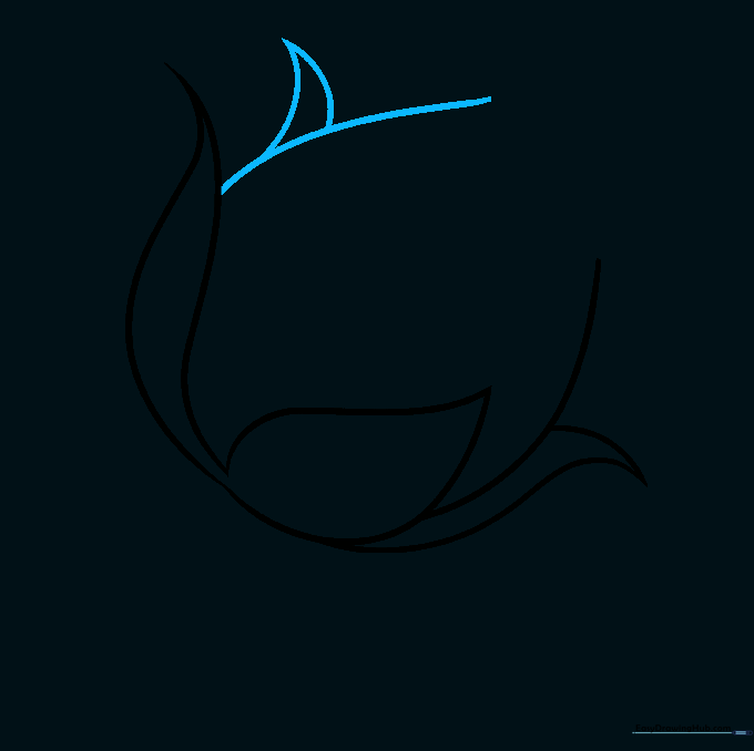 Completing the outer silhouette of the rose bud with an additional sepal.