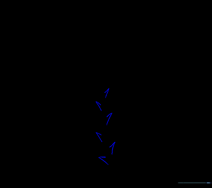 Small triangular shapes added to the sides of the stem to represent thorns.