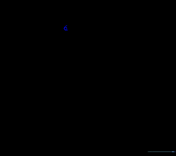A small circle and a partial arc forming the center of the rose bloom.