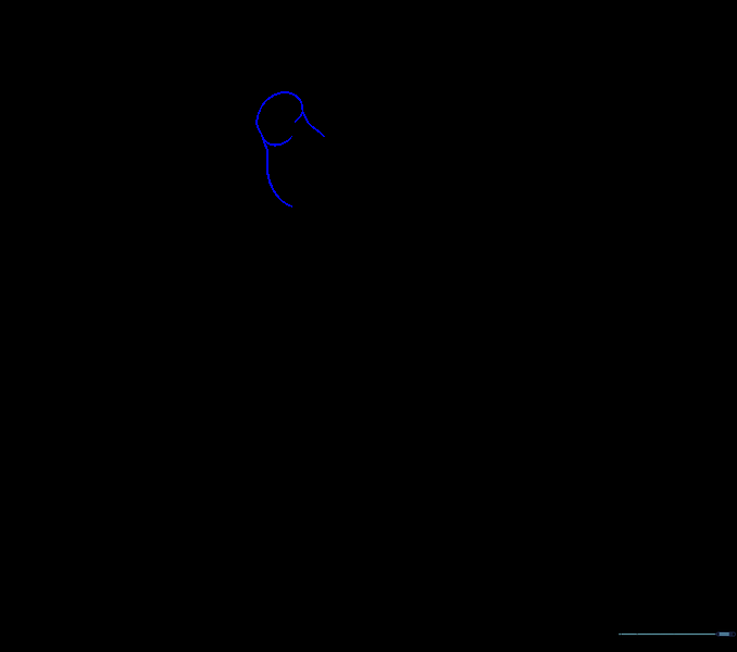 Initial petal shapes being drawn around the center of the rose.