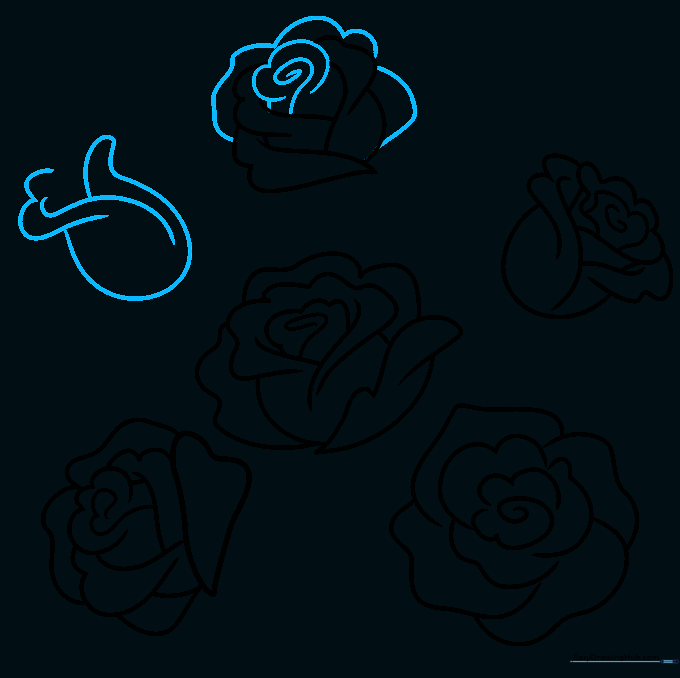 Adding a final rose and a small bud to the composition.