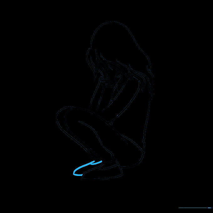 Sketching the second shoe to match the first for a complete look.