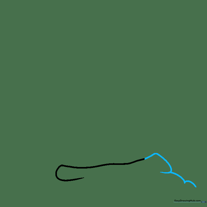 Adding irregular, lumpy curved lines to the base of the sand castle sketch.