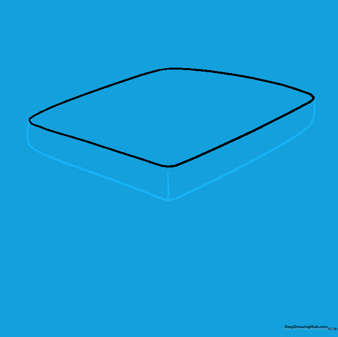 Adding vertical lines to the bread sketch to give it a three-dimensional appearance.