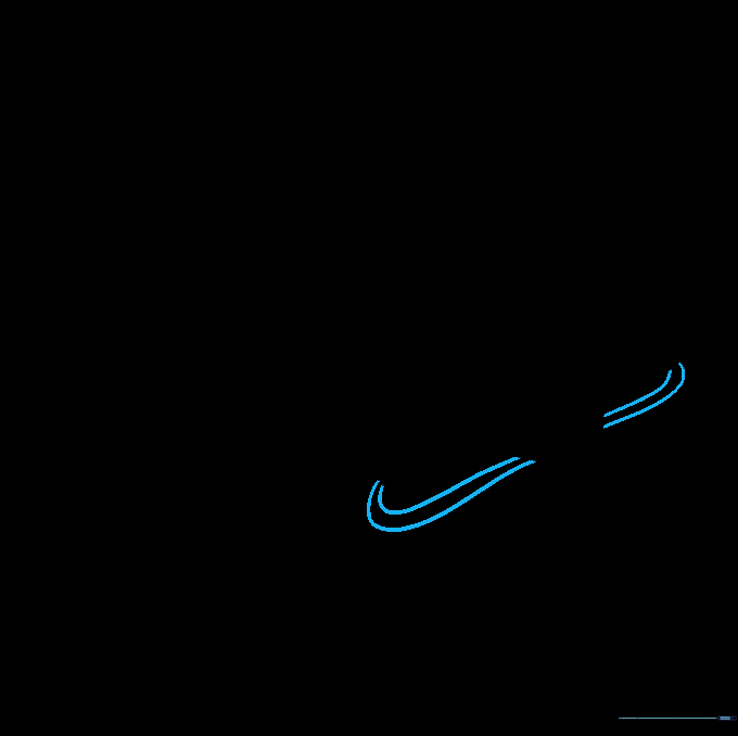Drawing curved lines to represent slices of folded lunchmeat.