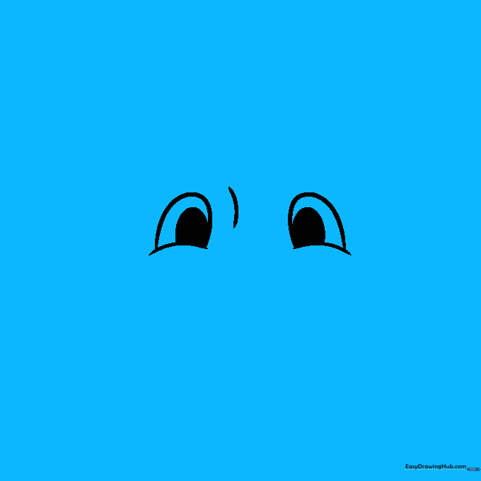 Drawing Santa's nose and bushy eyebrows using rounded shapes