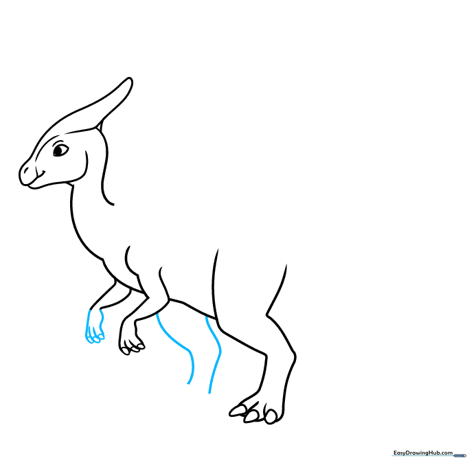 Completing the second hand and the second rear leg.