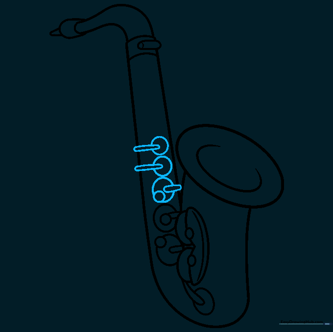 Adding additional keys to the saxophone body.