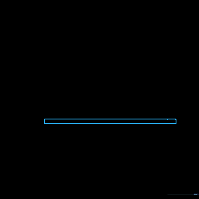 A simple horizontal rectangle drawn in light pencil as the base for a school building.