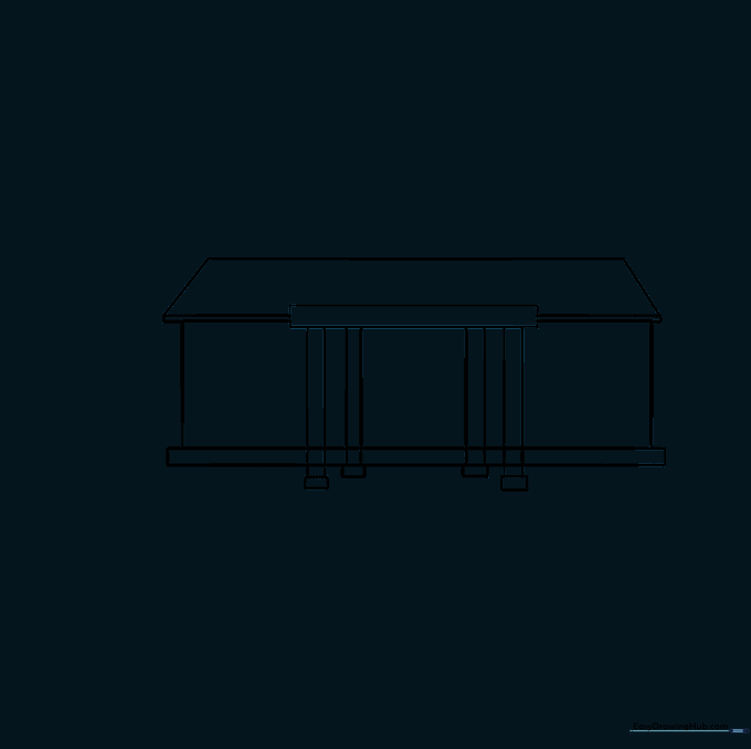 Erasing unnecessary guide lines from the overhang for a clean look.
