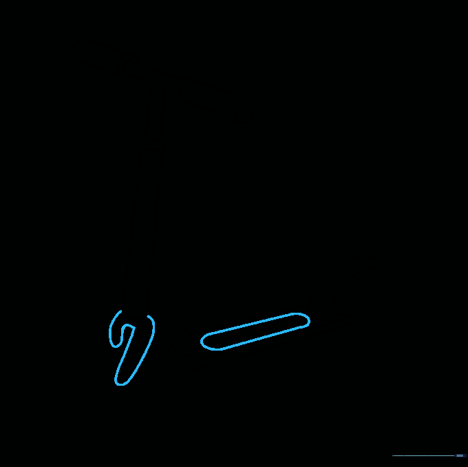 The front fork structure added to the steering column.