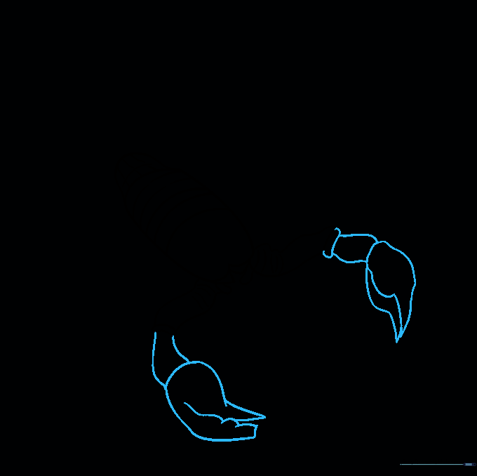 Detailed scorpion claws with rounded bases and sharp, jagged pincers.