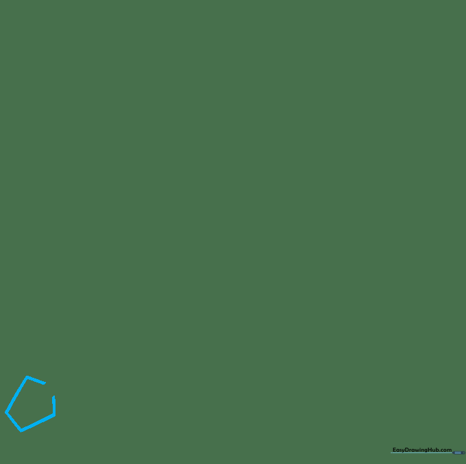 A simple pentagon outline representing the flat tip of a screwdriver blade.