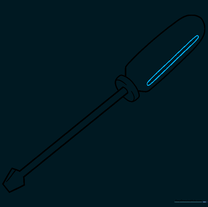 Adding textured grip lines to the side of the screwdriver handle.