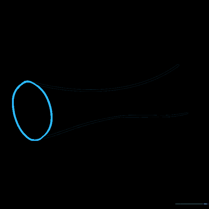Adding an oval shape to the end of the scroll to show depth.