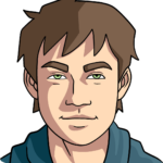 Colorful and friendly self-portrait illustration designed for kids.