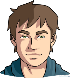 Colorful and friendly self-portrait illustration designed for kids.