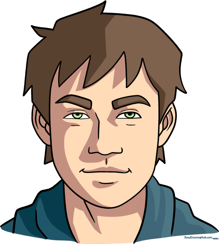Colorful and friendly self-portrait illustration designed for kids.