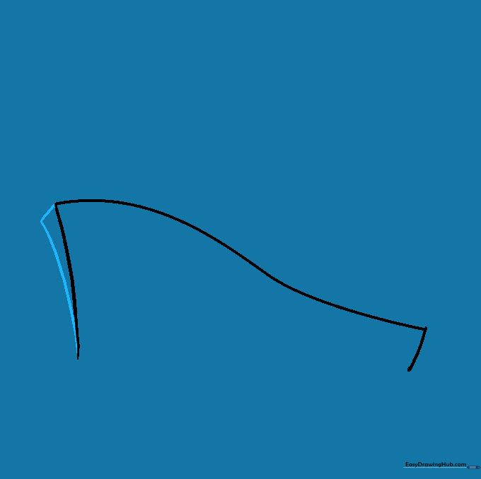 Adding a curved line to the bow to show the thickness of the ship hull.