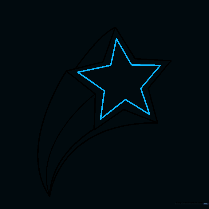A smaller star drawn inside the main star outline.