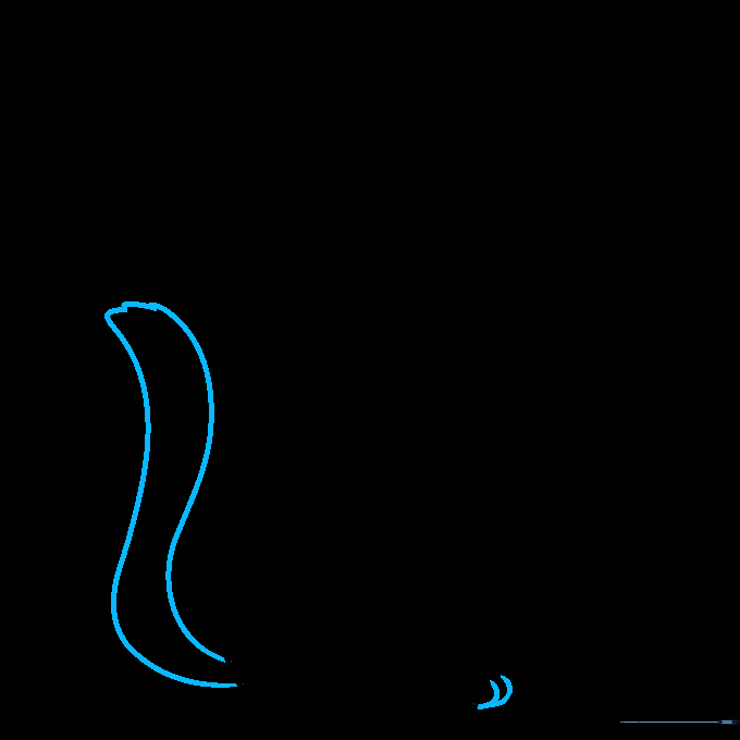 Completing the long tail and final paw details