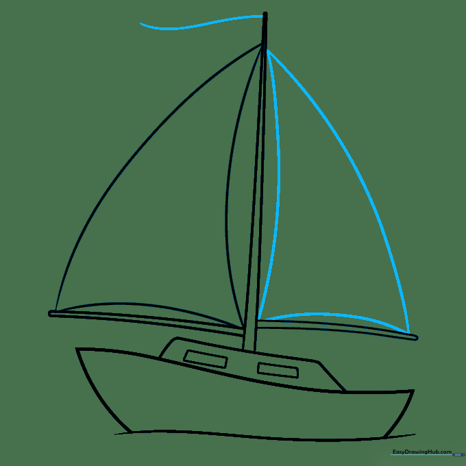 A second mainsail added to the back of the mast with a small flag on top.