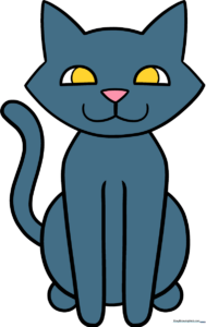 A friendly, simple cartoon cat illustration, perfect for beginners.