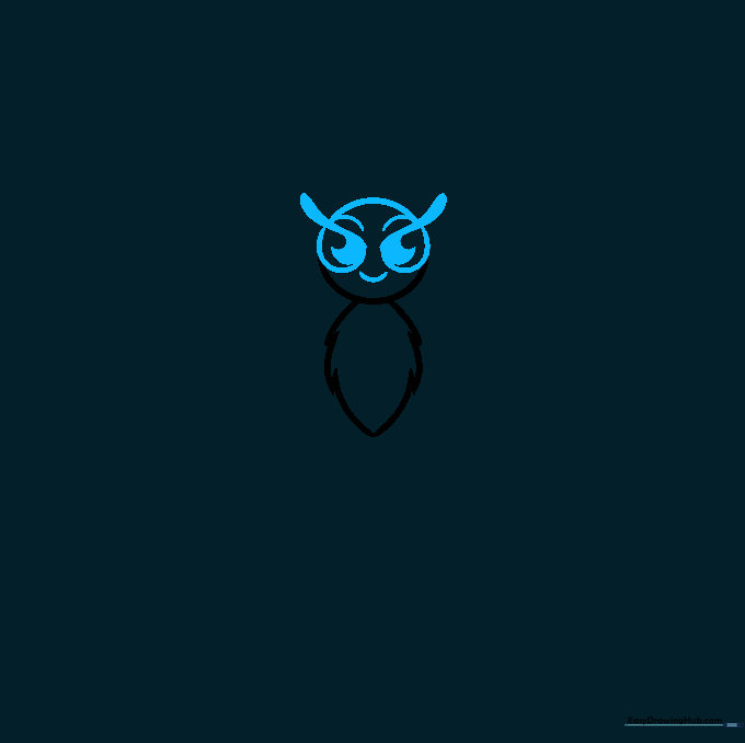 Detailed cartoon eyes with eyelashes and pupils added to the butterfly's head.