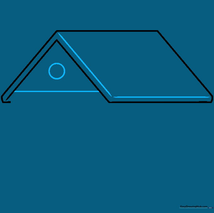 Adding depth lines to the roof and a circular window in the attic space.